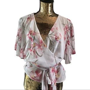 Beautiful floral blouse wrap